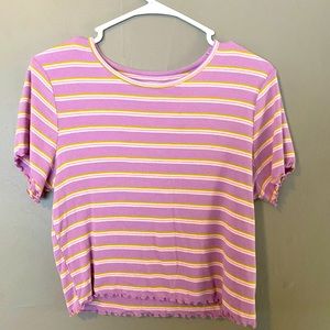 Easter stripped crop top